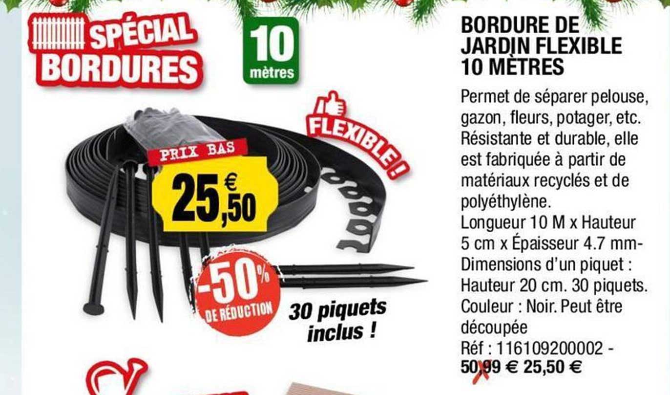 bordure de jardin flexible 10 mètres