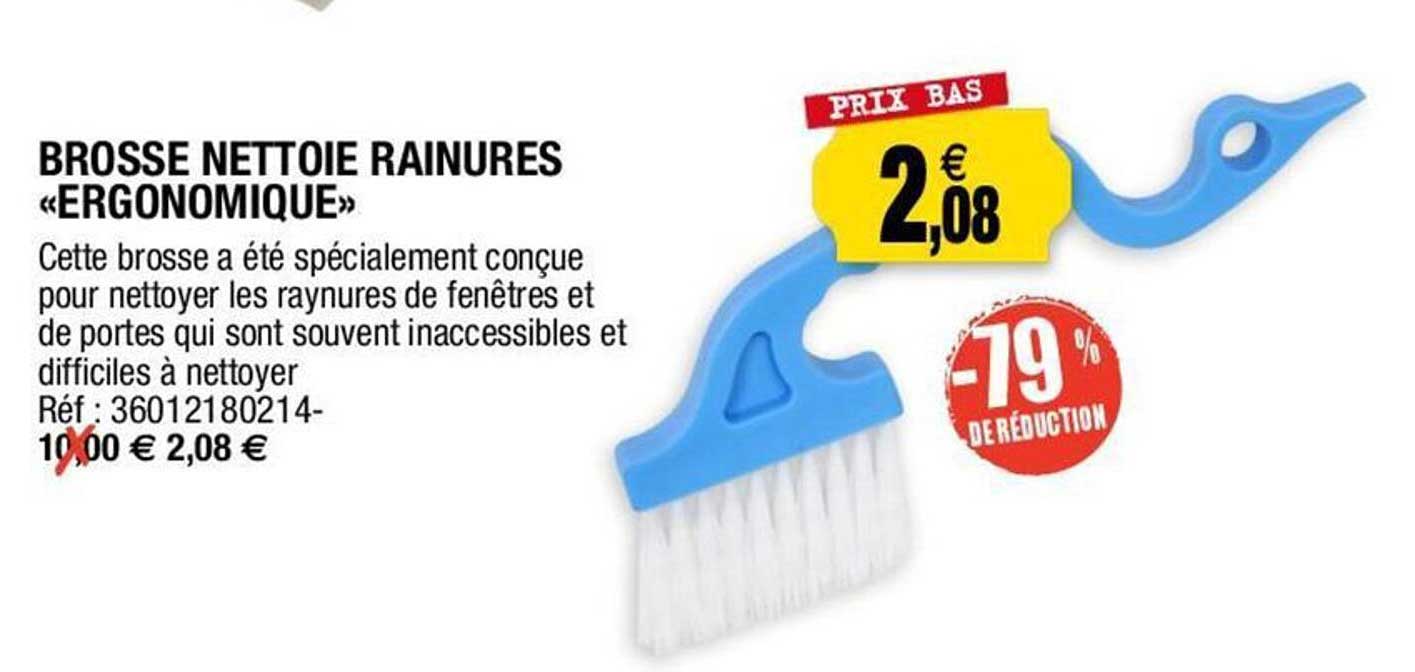 brosse nettoie rainures «ergonomique»
