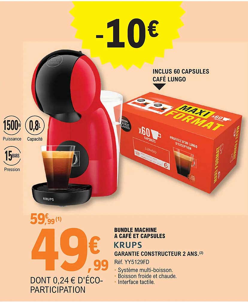 bundle machine à café et capsules krups