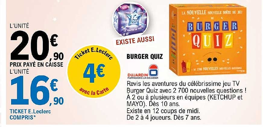 burger quiz dujardin