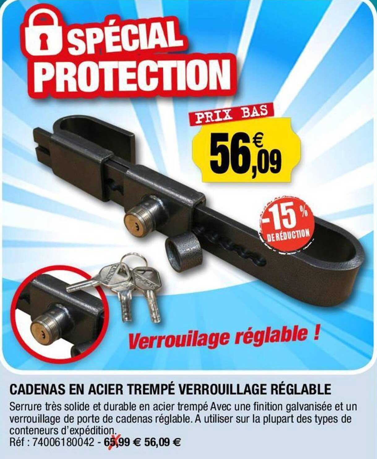 cadenas en acier trempé verrouillage réglable