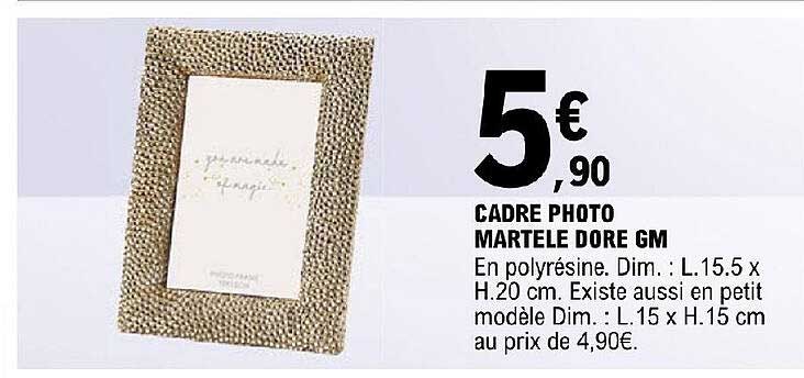 cadre photo martele doré gm