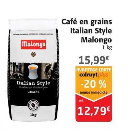 café en grains italian style malongo
