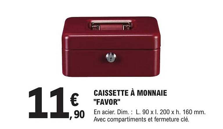 caissette à monnaie "favor"