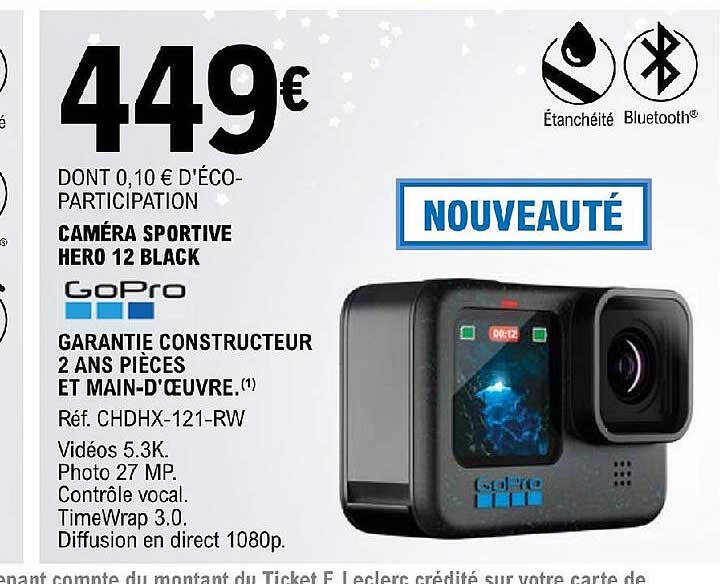 Caméra Sportive Héro 12 Black Gopro