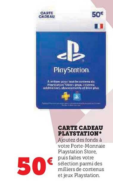 Carte Cadeau Playstation