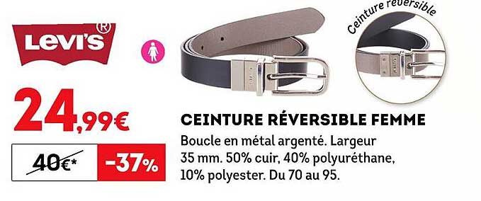 Ceinture Réversible Femme Levi's