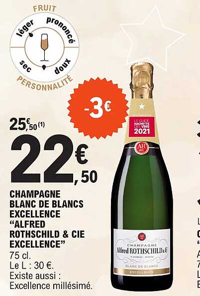 champagne blanc de blancs excellence "alfred rothschild & cie excellence"
