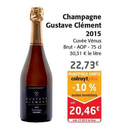 champagne gustave clément 2015 cuvée vénus