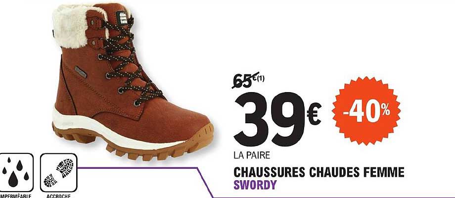 chaussures chaudes femme swordy