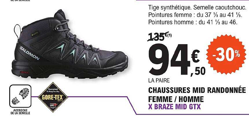 chaussures mid randonnée femme / homme