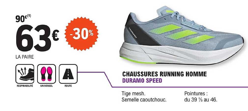 chaussures running homme duramo speed