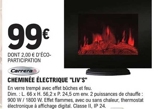cheminée électrique "liv's" carrera