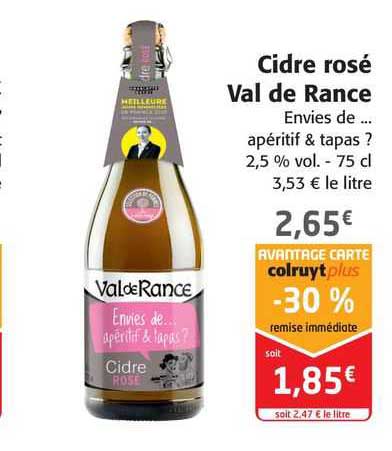 cidre rosé val de rance envies de... apéritif & tapas ?