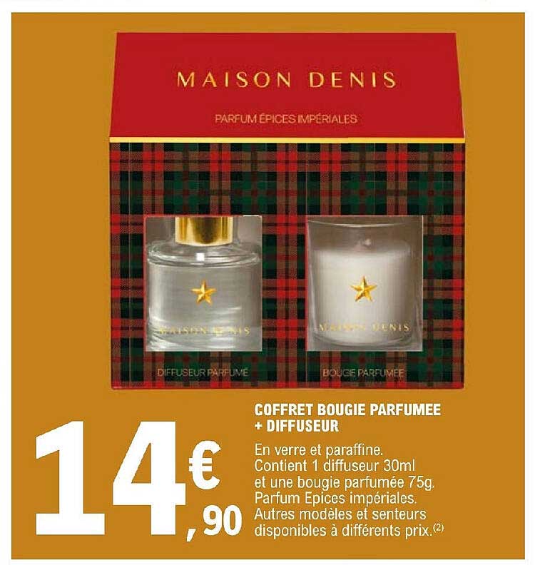 Coffret Bougie Parfumée + Diffuseur