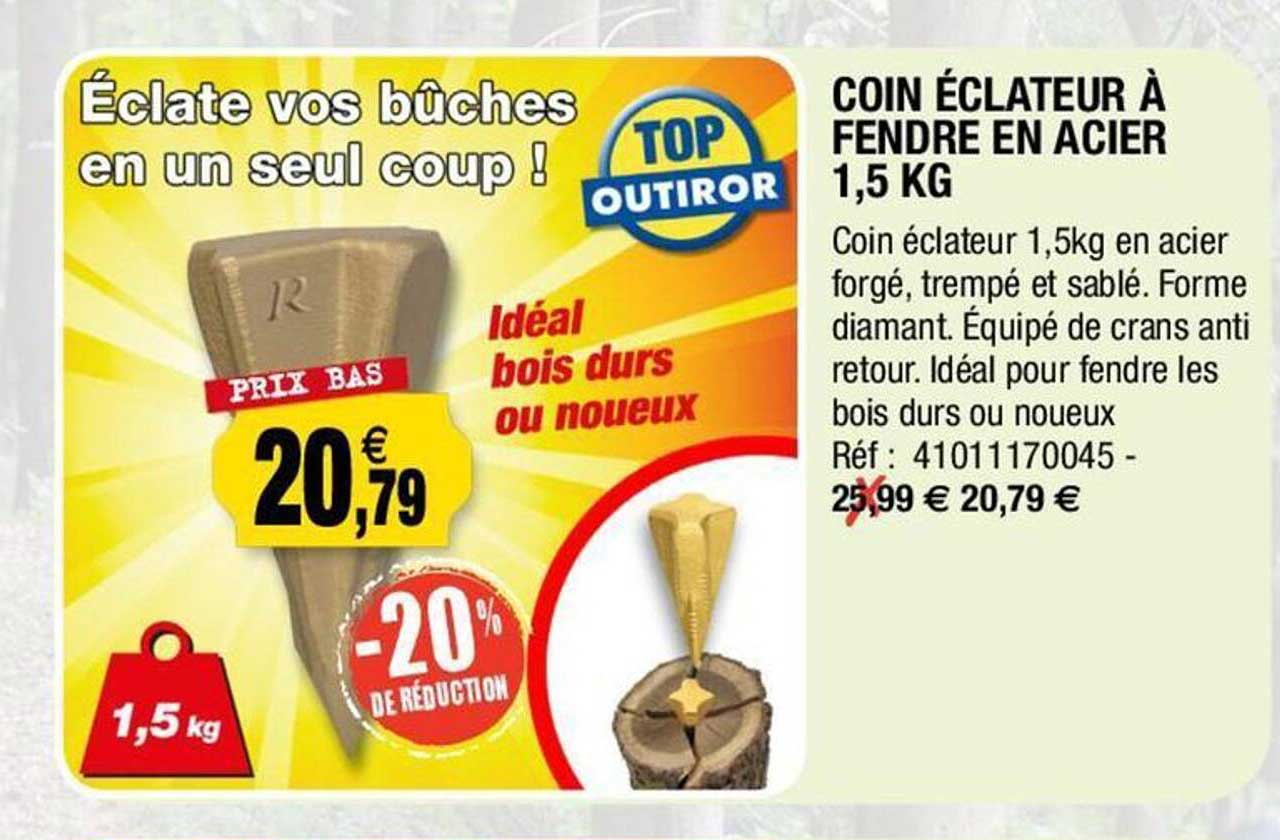 Coin éclateur à Fendre En Acier 1,5 Kg