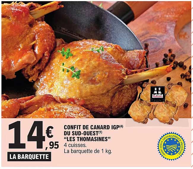confit de canard igp du sud-ouest "les thomasines"