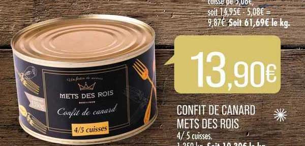 confit de canard mets des rois