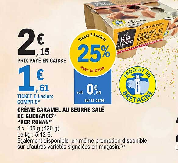 crème caramel au beurre salé de guérande "ker ronan"