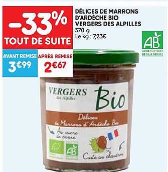 délices de marrons d'ardèche bio vergers des alpilles