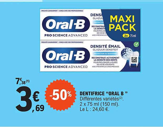 dentifrice "oral b"