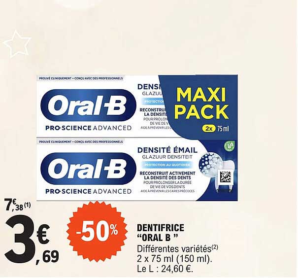 dentifrice "oral b"