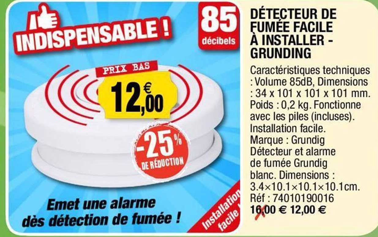 détecteur de fumée facile à installer - grunding