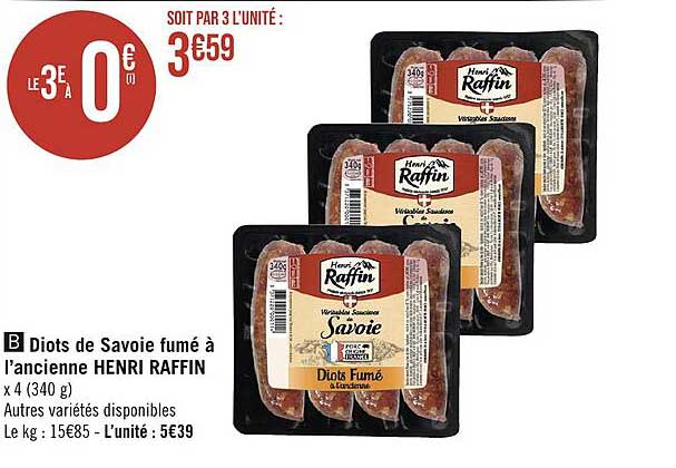 diots de savoie fumé à l'ancienne henri raffin