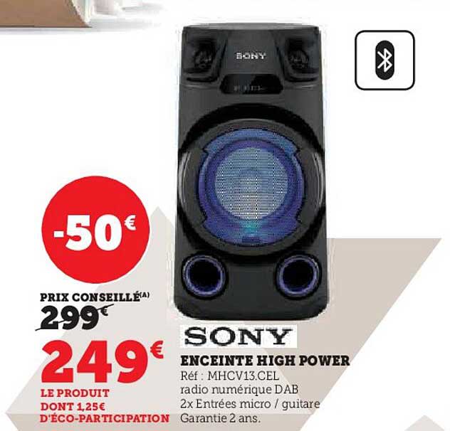 enceinte high power sony