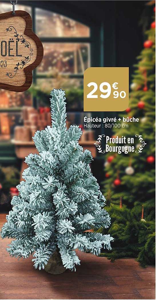 épicéa givré + bûche