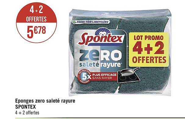 éponges zéro saleté rayure spontex