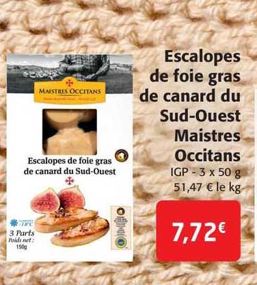 escalopes de foie gras de canard du sud-ouest maistres occitans