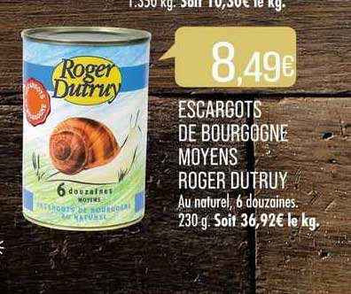 escargots de bourgogne moyens roger dutruy