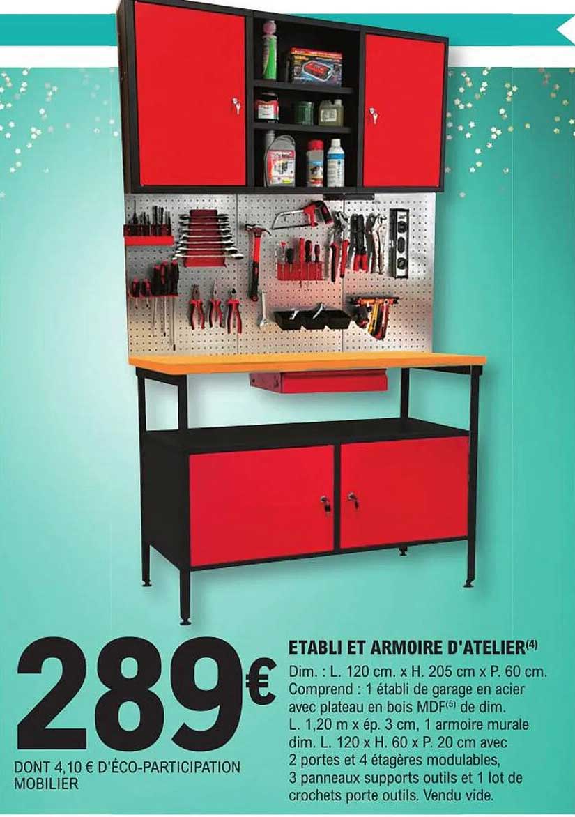 établi et armoire d'atelier