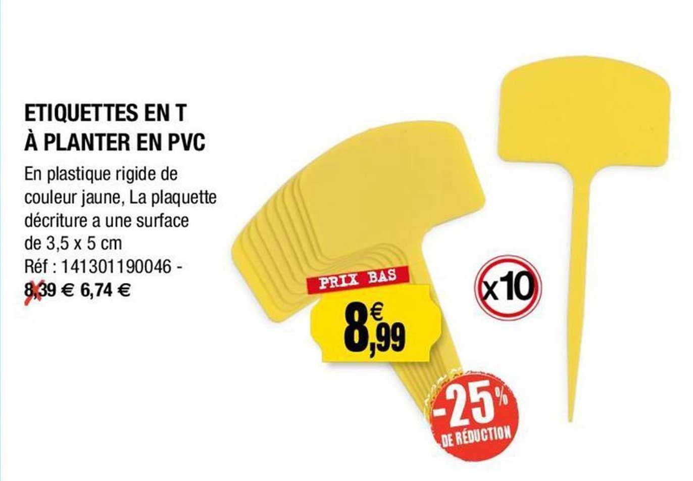 etiquettes en t à planter en pvc