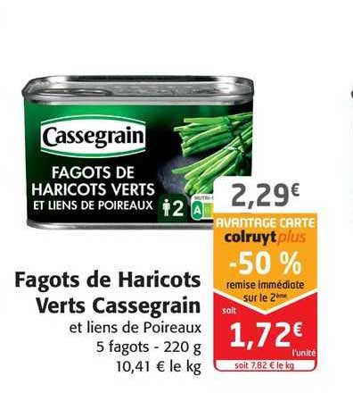 fagots de haricots verts cassegrain