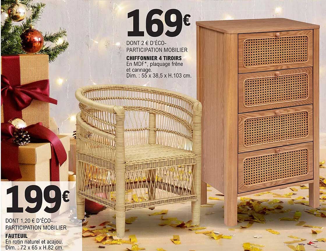 fauteuil, chiffonnier 4 tiroirs