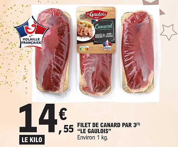filet de canard par 3 "le gaulois"