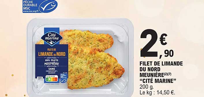 filet de limande du nord meunière "cité marine"