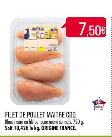 filet de poulet maitre coq