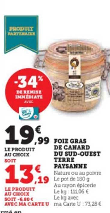 foie gras de canard du sud-ouest terre paysanne