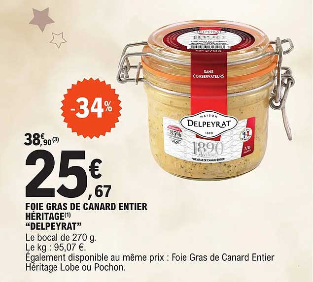 Foie Gras De Canard Entier Héritage "delpeyrat"