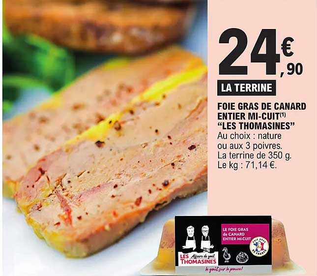 foie gras de canard entier mi-cuit "les thomasines"