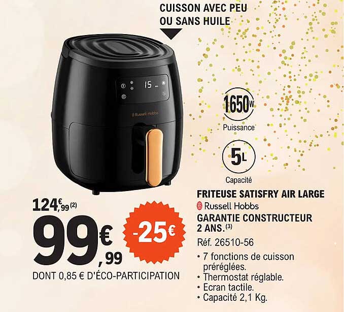 friteuse satisfry air large russell hobbs