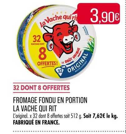 fromage fondu en portion la vache qui rit