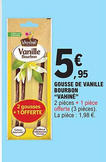 gousse de vanille bourbon "vahiné"