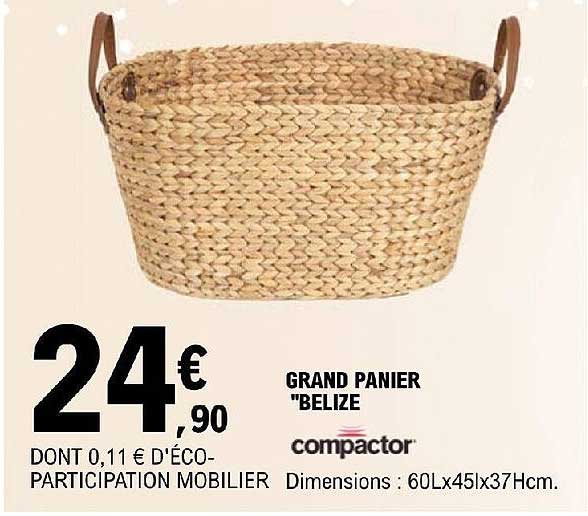 grand panier "belize" compactor