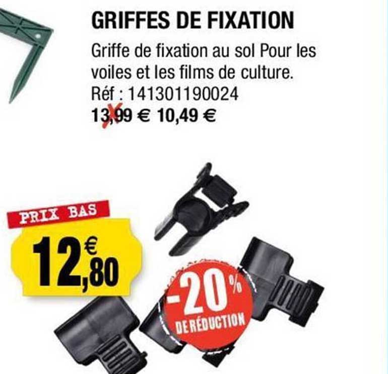 griffes de fixation