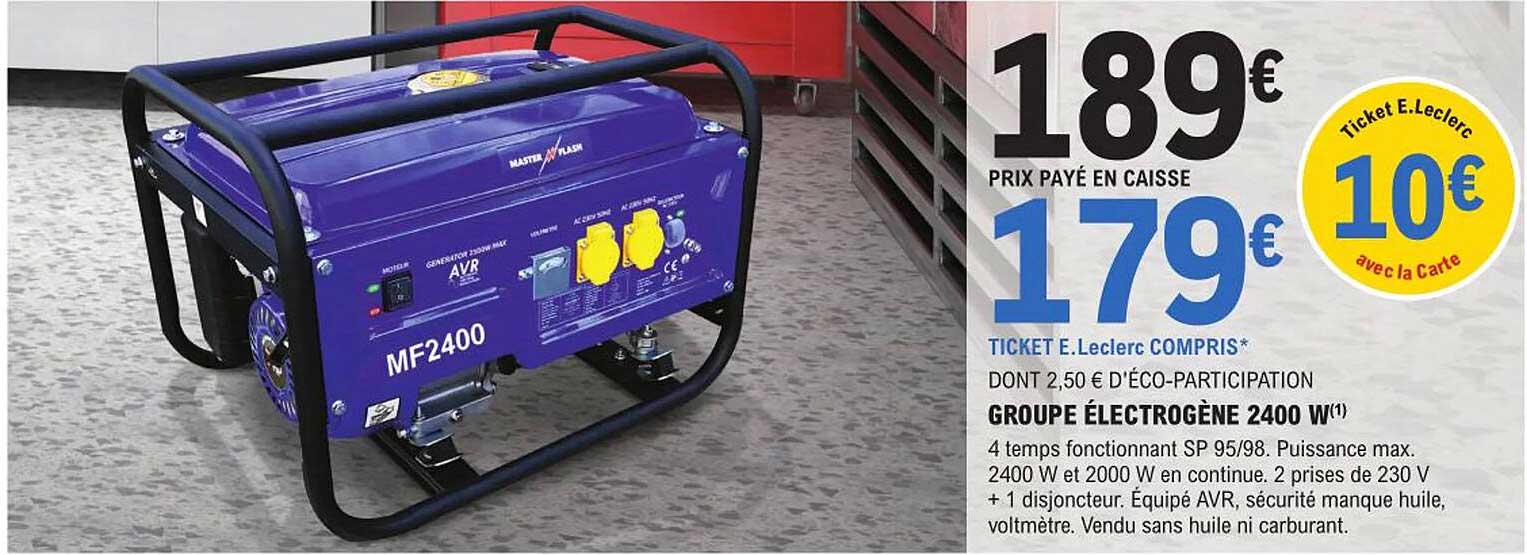 groupe électrogène 2400 w