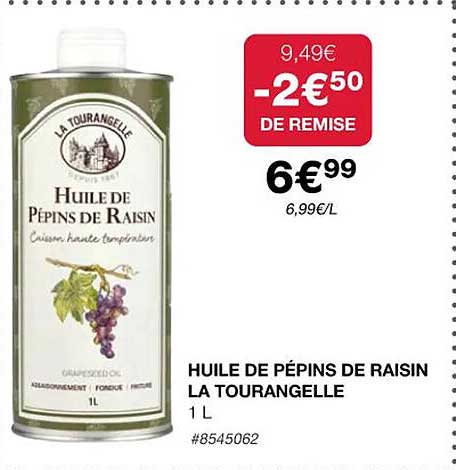huile de pépins de raisin la tourangelle